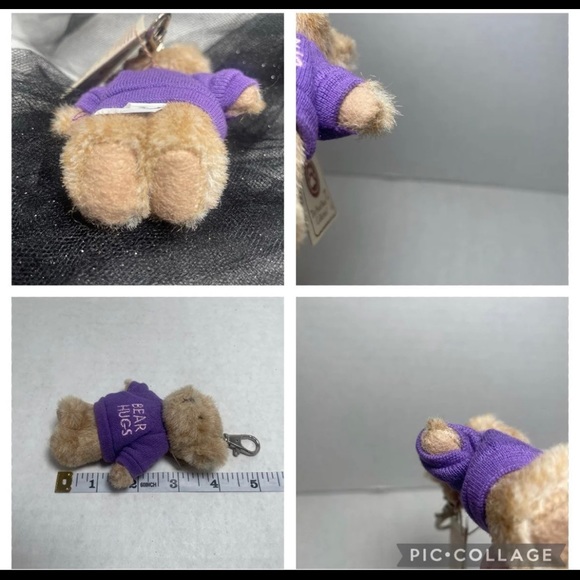 Vintage Retired Boyds Bear Mini Near Hugs plush bear 4” with key fob - Picture 9 of 11